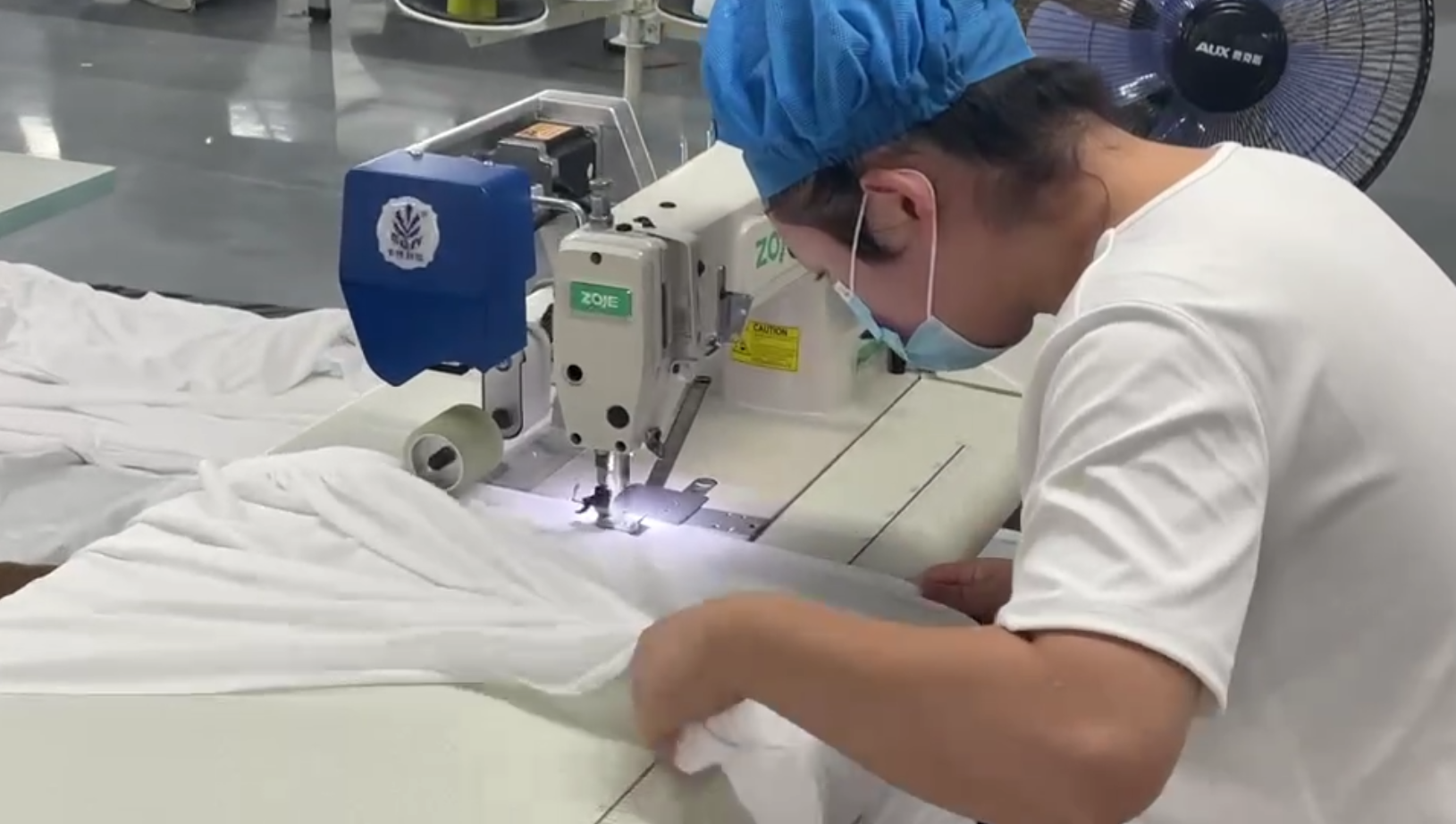 Video of sewing elastic bands