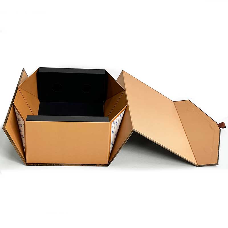 High Quality Custom Foldable Magnetic Cardboard Wine Box Wine Bottle Paper Gift Packaging Box