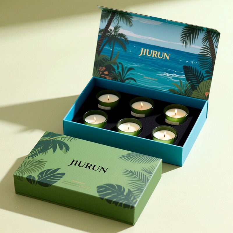 Hot-Selling Custom Printing Logo Tealight Rigid Cardboard Box Luxury Perfume Candle Gift Box Packaging