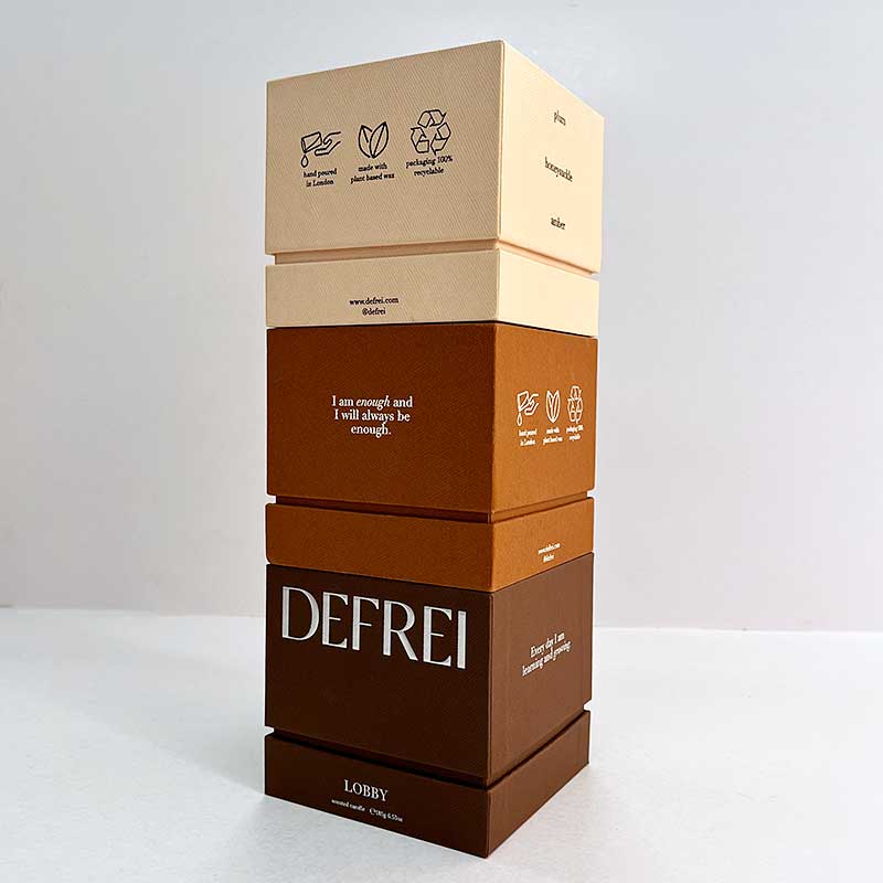 Luxury candle packaging Custom Printing Logo Perfume Candle Gift Cardboard Package Box with Lid