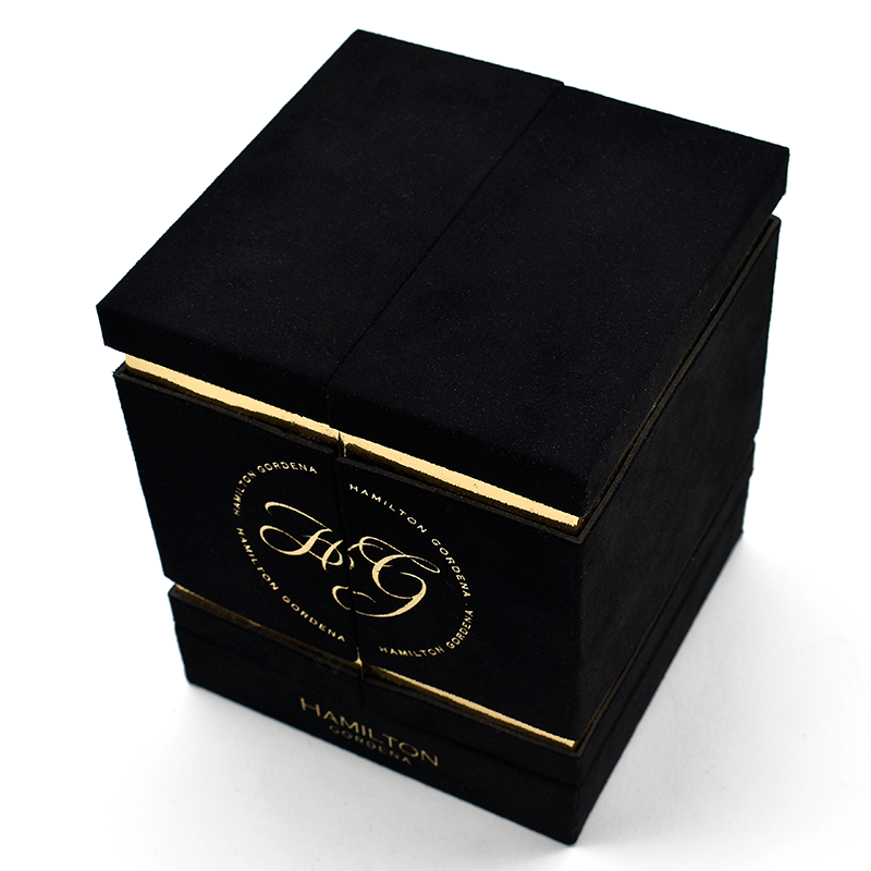 Custom Logo Velvet Flannel Packaging Box Fashionable Jewelry Gift Box for Jewellery Watch