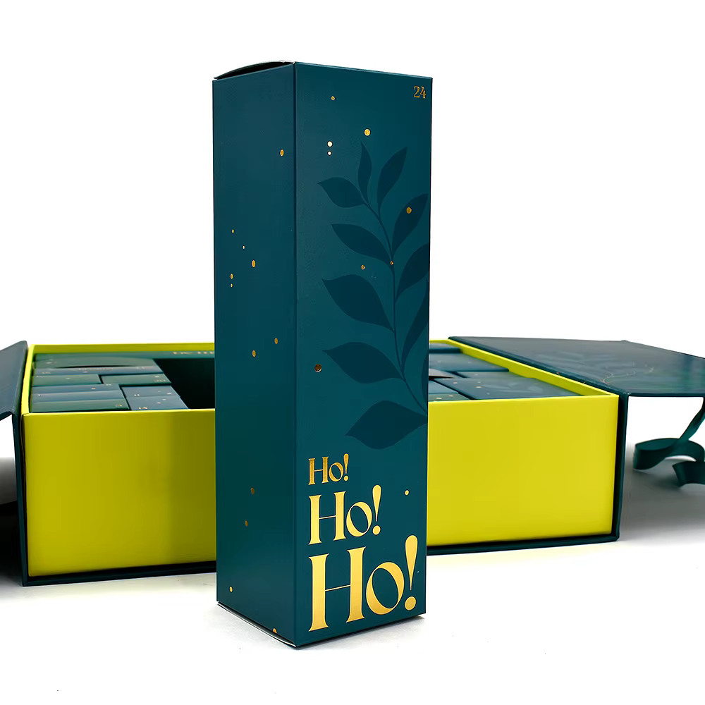 Recyclable Rigid Gift Packaging Luxury Digital Printing Surprise Blind Box Custom Advent Calender Christmas Box manufacture
