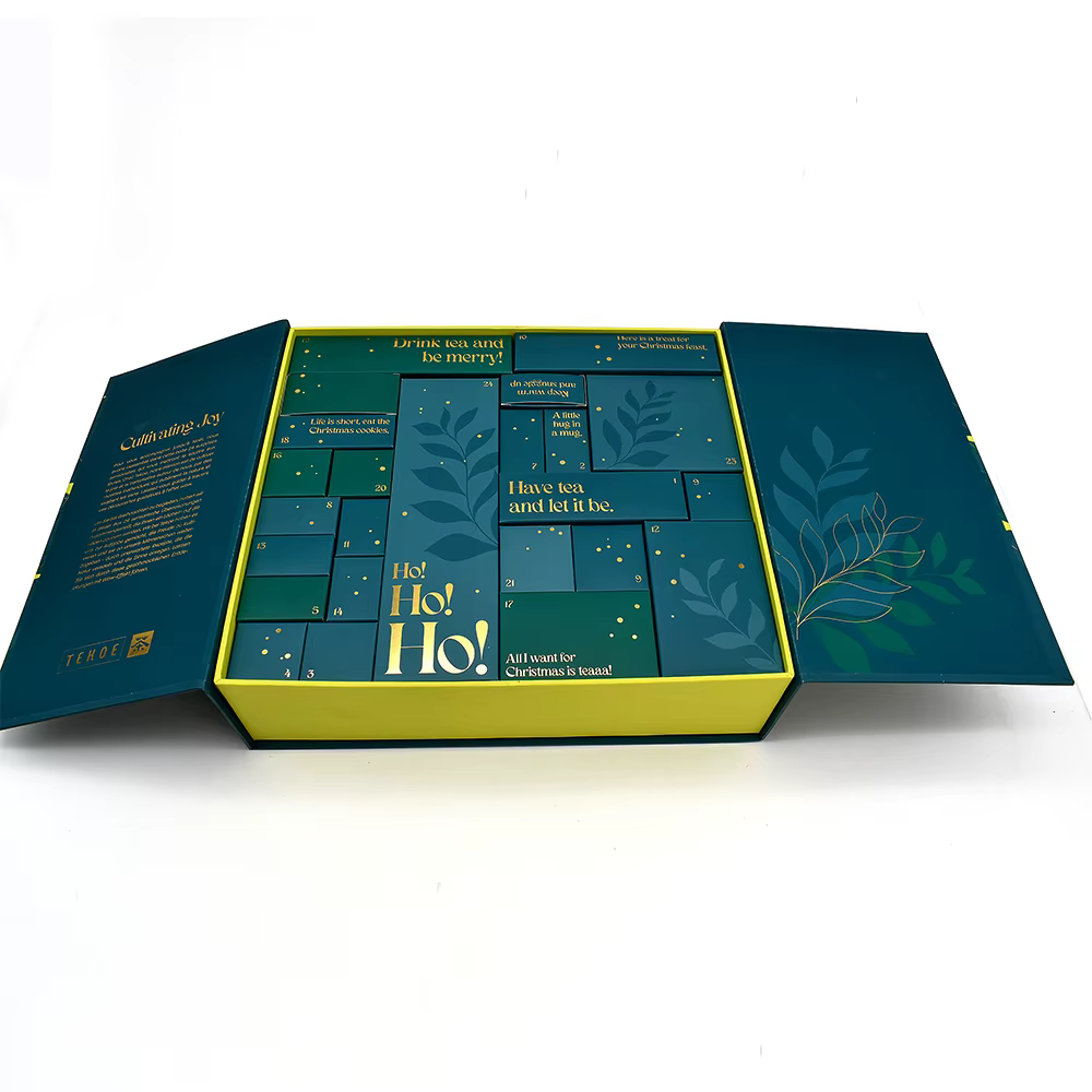 Recyclable Rigid Gift Packaging Luxury Digital Printing Surprise Blind Box Custom Advent Calender Christmas Box supplier