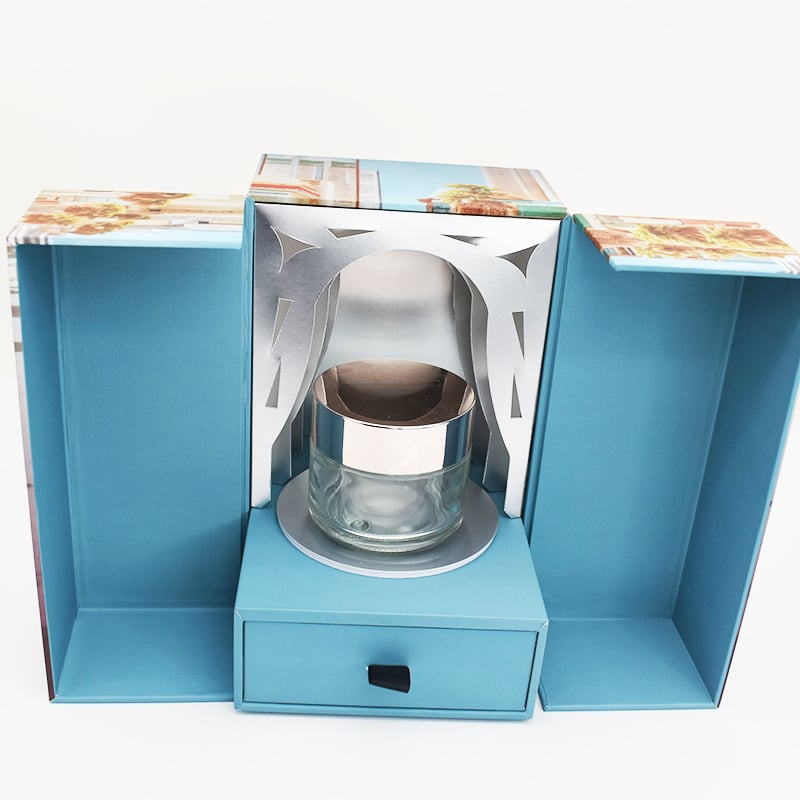 Custom Double Door Open Gift Box Creative Display Box Rotatable Tray