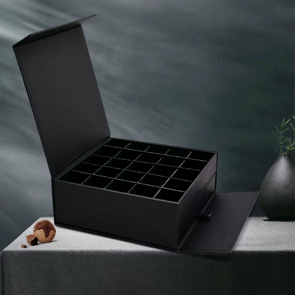 ISO9001 New Design Custom Logo Printed Rigid Gift Cardboard Embossed UV Coating Magnetic Chocolate Package Packaging Gift Box factory