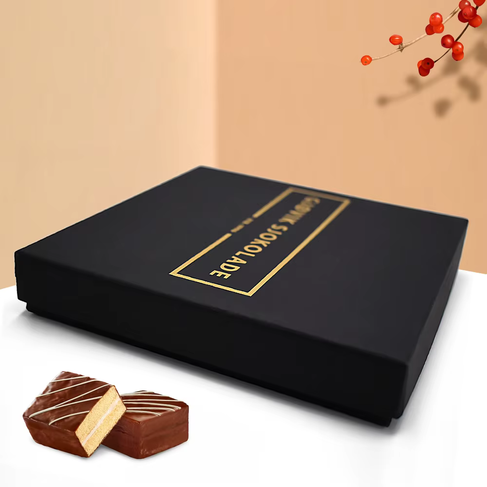 ISO9001 New Design Custom Logo Printed Rigid Gift Cardboard Embossed UV Coating Magnetic Chocolate Package Packaging Gift Box manufacture