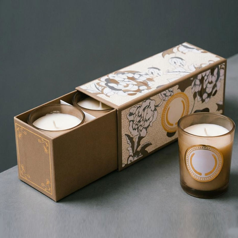 Hot-Selling Custom Printing Logo Tealight Rigid Cardboard Box Luxury Perfume Candle Gift Box Packaging