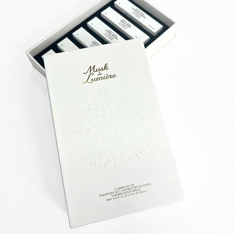 Custom Logo Embossing Recyclable Uncoated Paper Material Gift Box Packaging OEM Factory Direct Supply for Lip Stick parfume