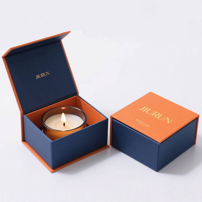 Custom Luxury Empty Rigid Paper Cardboard Gift Packaging Eco-Friendly Wholesale Luxury Soy Candle Black Box Packing Custom Logo