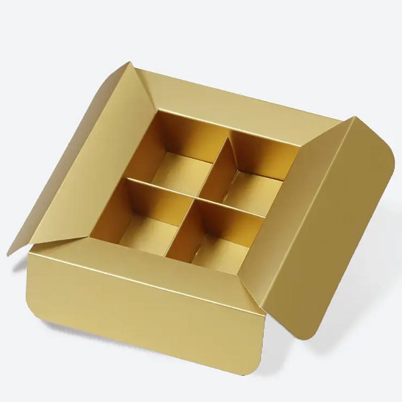 Custom Divider for Chocolate Sweet Assortment Food Grade Gold Silver Card Tray