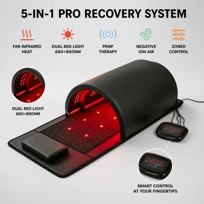 RL301-Red-Light Infrared Sauna Dome | 5-in-1 Professional Athlete Sports Recovery System
