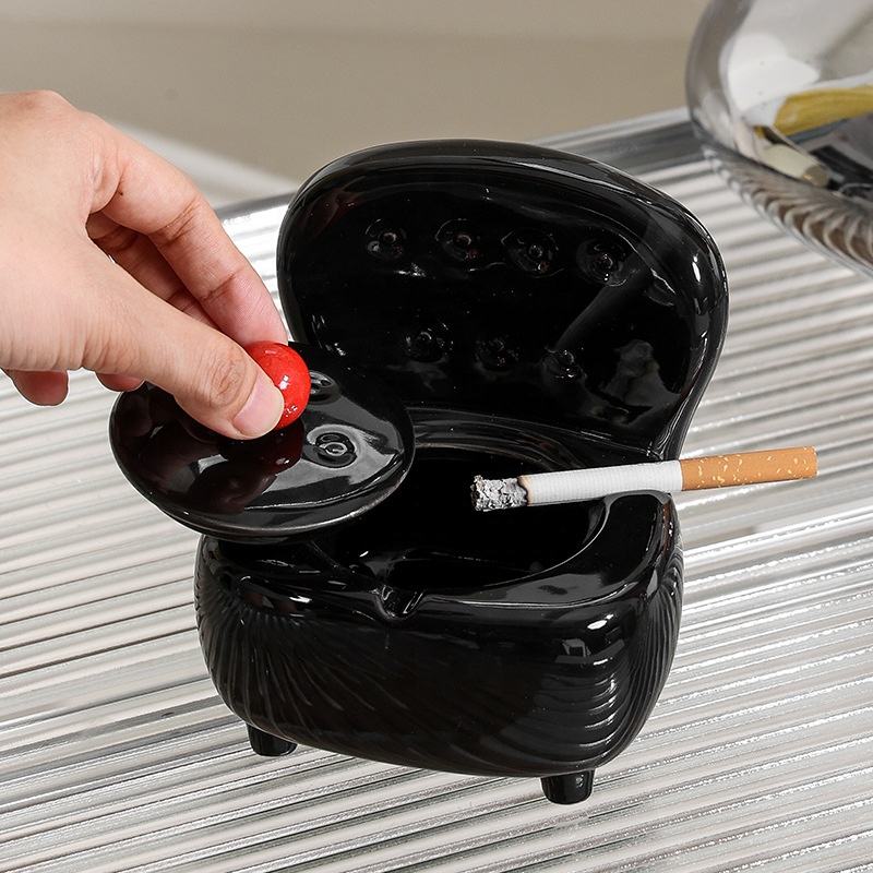 Creative Sofa Shape Ceramic Ashtray Aesthetic Cigar Ashtray for Home Decoration