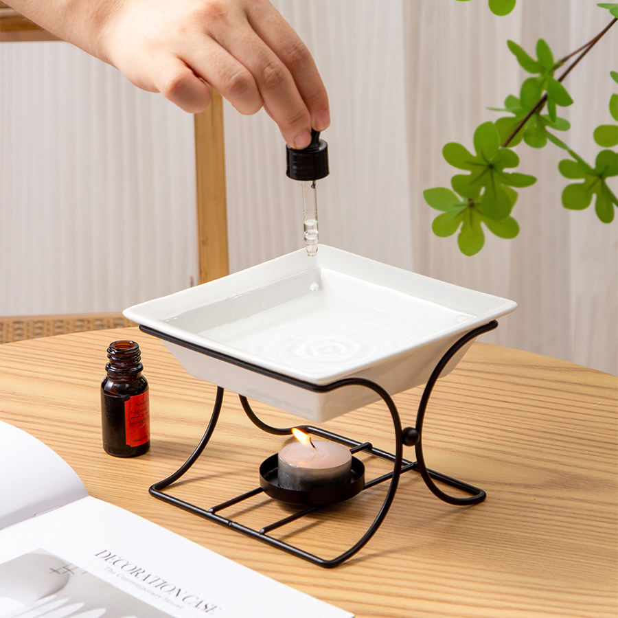 Nordic Creative Tealight Candle Holder Wax Melt Warmer Home Decor Aromatherapy Essential Oil burner Ceramic