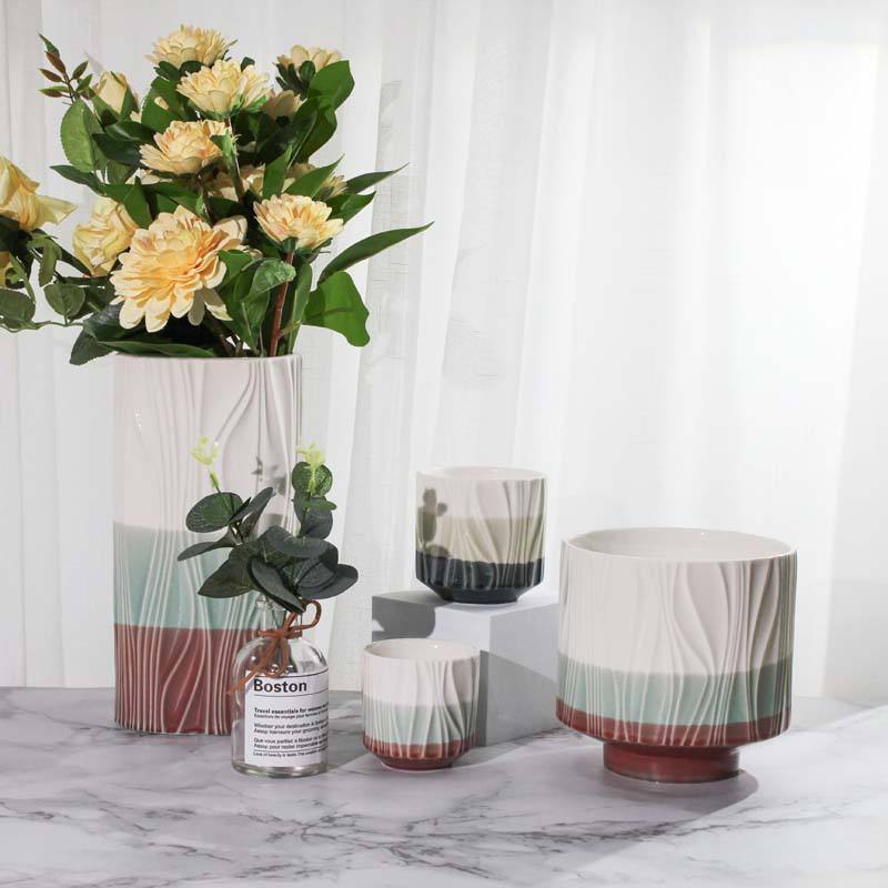 Modern Ceramic Succulent Pot Various Styles Indoor Herb Planter and Flower Pots for Garden Home Decor