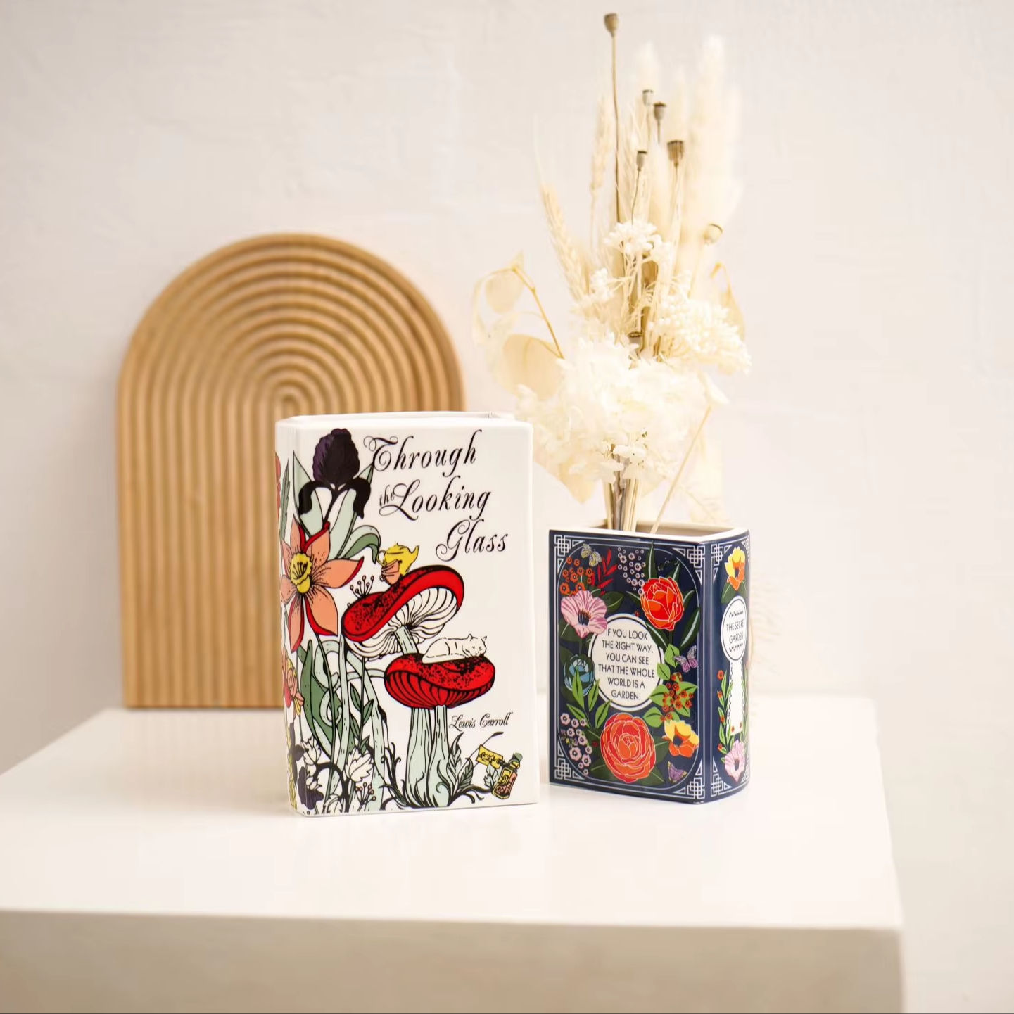Kreatiewe Persoonlikheid Boekvormige Vas Versiering Slaapkamer Eetkamer Keramiek Vas Decorator