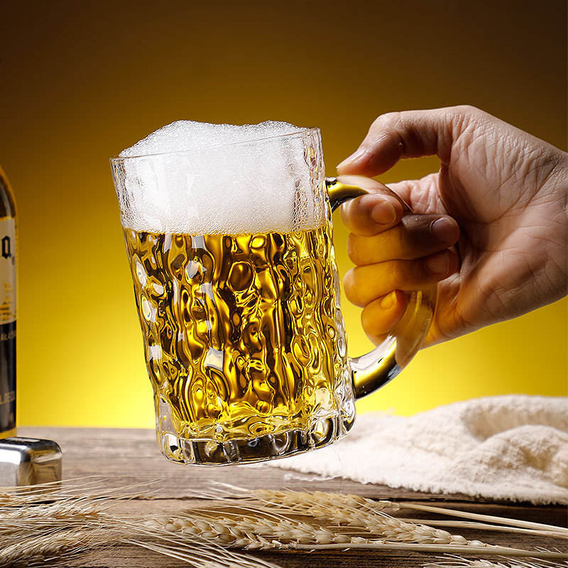 Factory Wholesale Party Round Shape 16oz Custom Beer Mugs Glasses Beer Mug With Handle