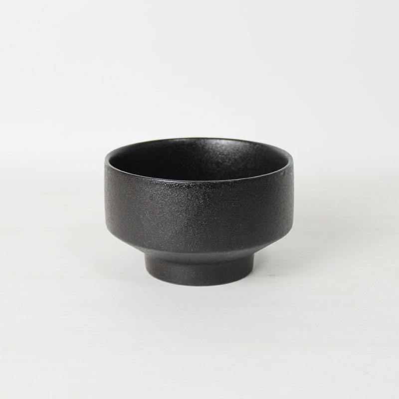 Nordic Cute Small Ceramic Black Frosted Succulent Flower Plant Pot Ceramic flowerpot