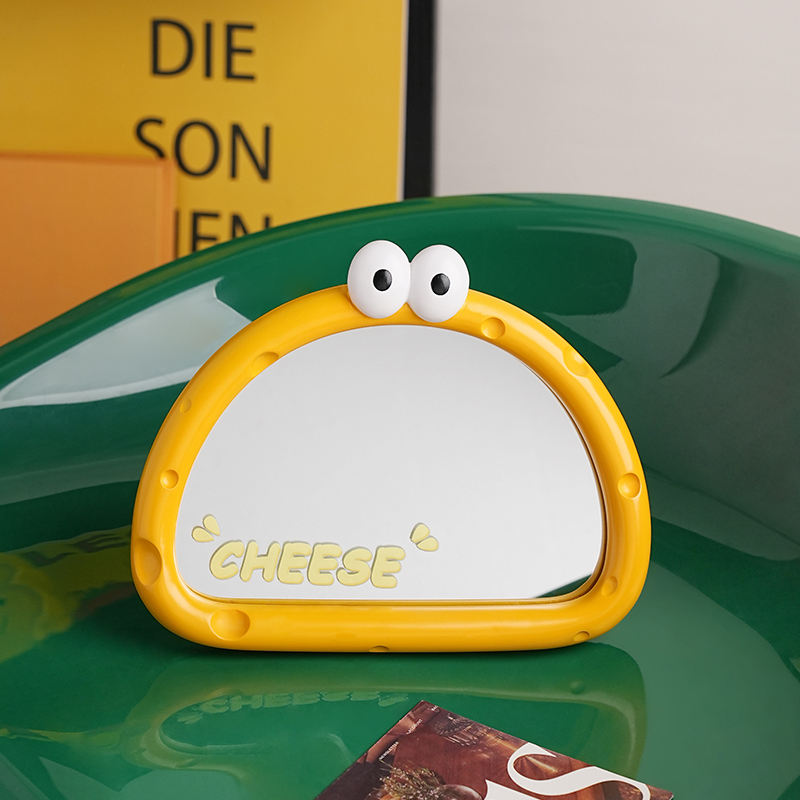 Beauty Creative Cute Cartoon Simple Bedroom Desktop Dresser Can Stand Home Girls Dormitory Desktop Mirror