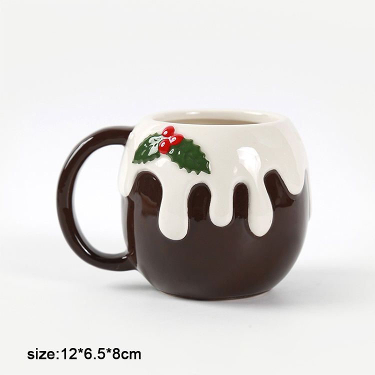 Favourite Christmas Decoration Christmas Snowman Ceramic Mug Milk Mug for Christmas Home Decoration