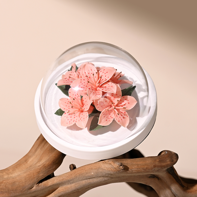 Set di Diffusore d'Aromi con Fiore di Peonia Fluttuante in Porcellana Bianca Non-ereditaria Dehua, Regalo per Matrimoni
