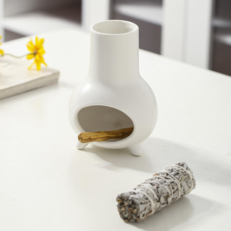 Handmade Smudge Candle Incense Stick for Ceramic Sage Palo Santo Holder Ceramic Incense Burner