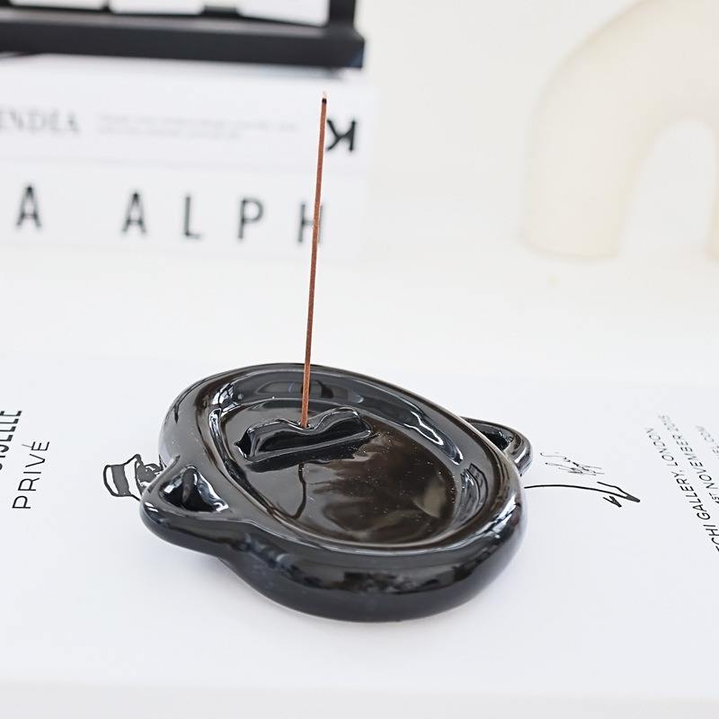 Ceramic Incense Burner for Meditation Yoga Aromatherapy Diffuser & Smudge Bowl for Sage & Palo Santo White Sage Stick Burning