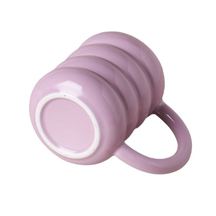 Pink Tulip Ceramic Mug With Coffee Cup With Spoon Mug Flower Design Water Cup