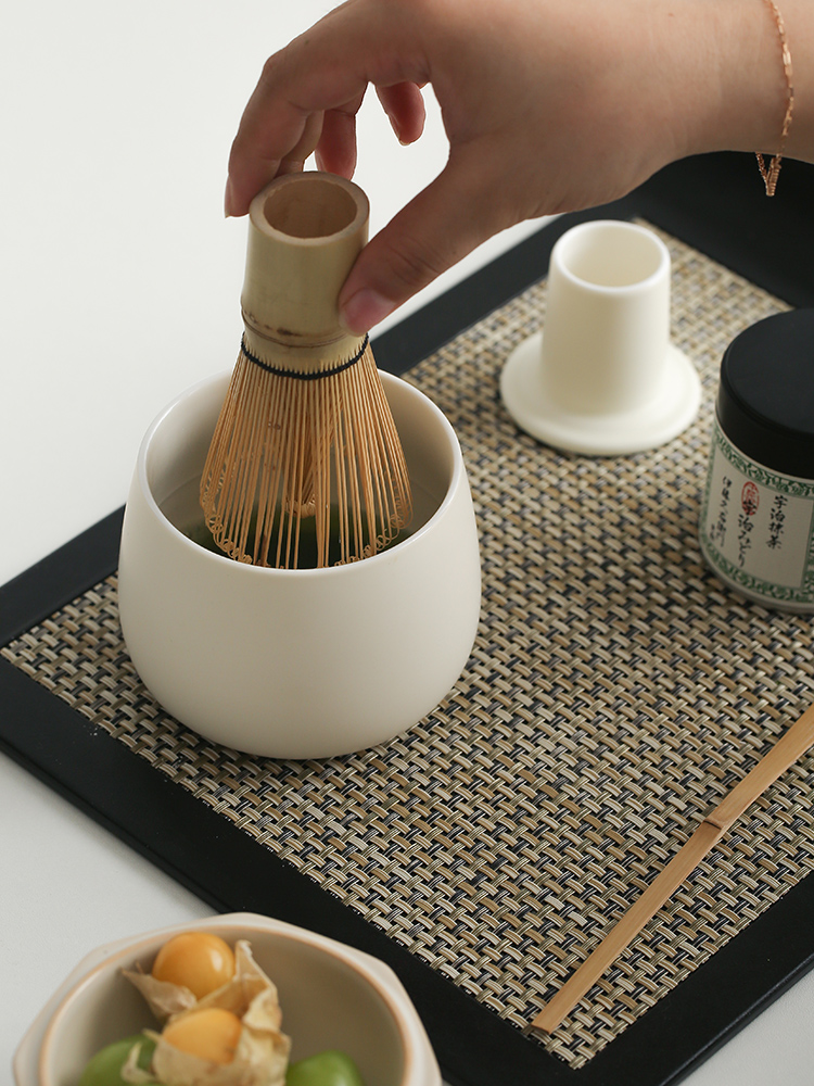 INS Cream Matcha Tea Set Song Dynasty Tea Dispenser Set Ceramic Tea Bowl Hyakubunri Gift Set