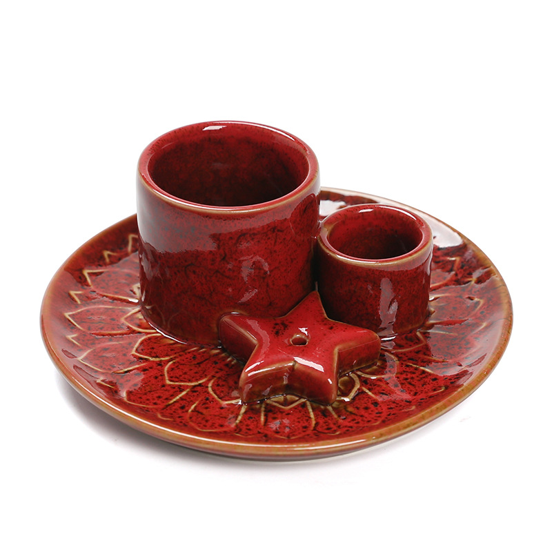 Organic Ceramic Incense Stick Holder for Sage and Candles for Spiritual Healing