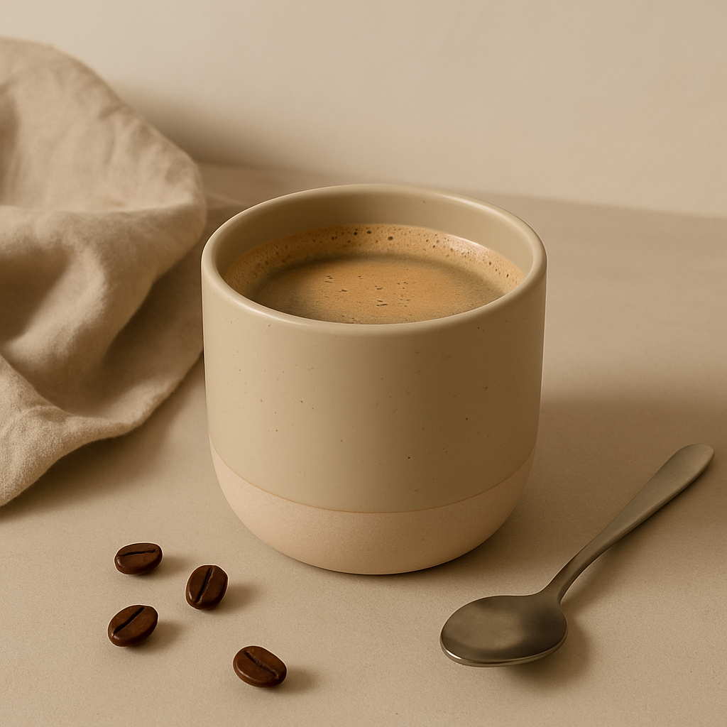 Japandi Arabic Style Handmade Drinkingware Customized Logo Clay Espresso Cup Beige Ceramic Coffee Mugs