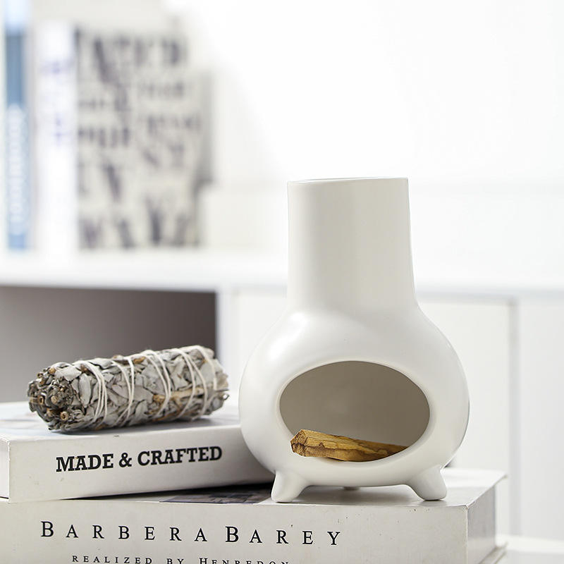 Handmade Smudge Candle Incense Stick for Ceramic Sage Palo Santo Holder Ceramic Incense Burner