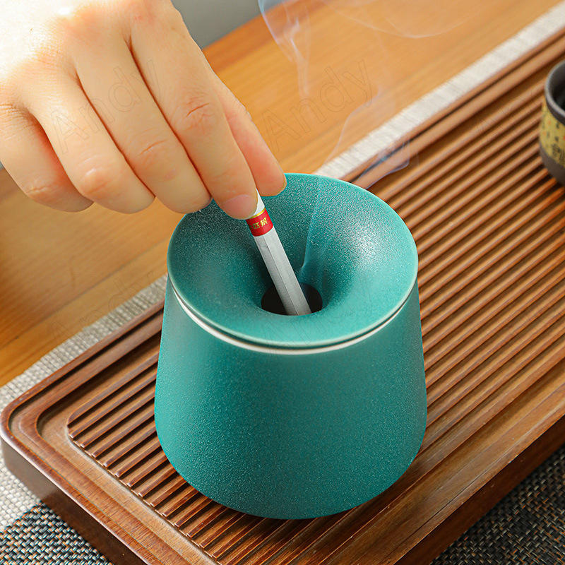 European Ceramic Ashtray Creative Overglaze Decorative Living Room Ashtrays Office Desktop Modern Ash Tray Home Decoration