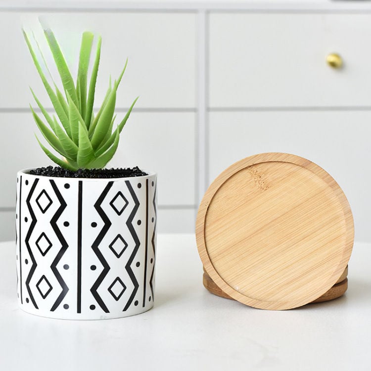 Handmade Geometric Ceramic Flower Pot New Style for Home or Garden for Indoor or Outdoor Planters