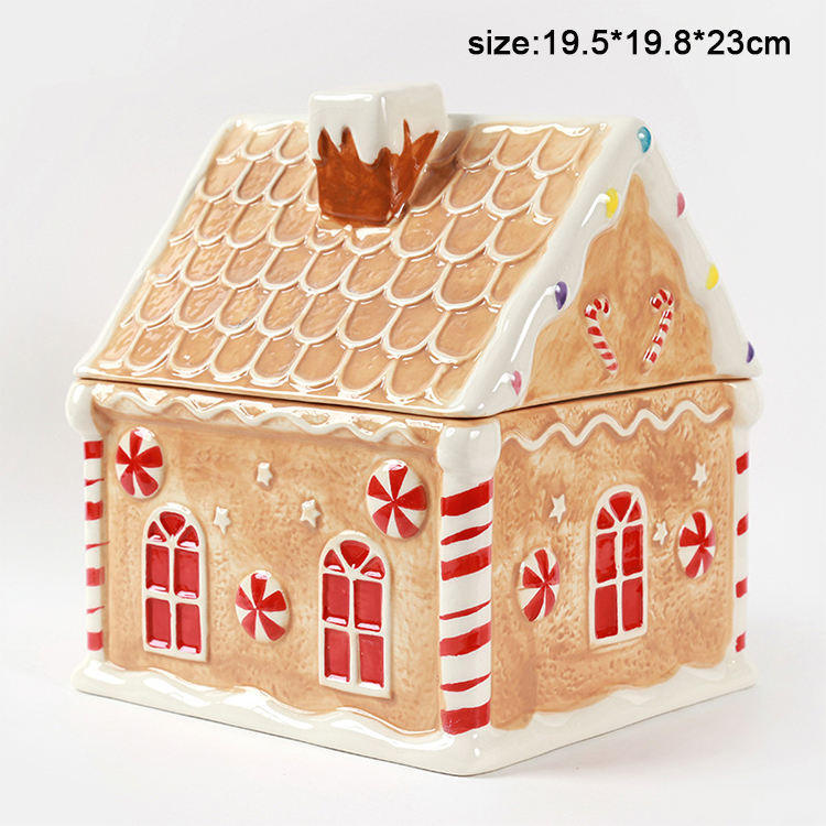 Best Selling Christmas Decoration Christmas Ceramics House Storage tank for Christmas Home Decoration