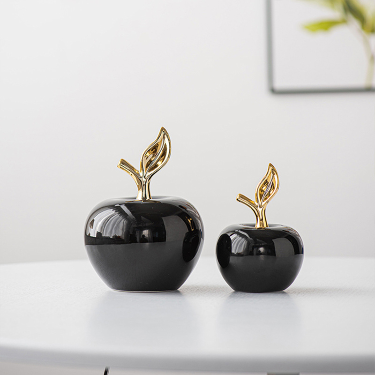 Nordic Style Home Creative Living Room Crafts Light Luxury Apple Ceramic Table Decoration Apple Ornaments for Home Decor