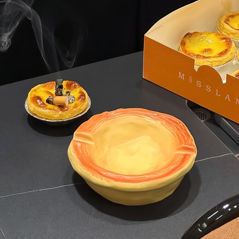 Ceramic ashtray with lid, preventing household use, high-end and good-looking decorative item