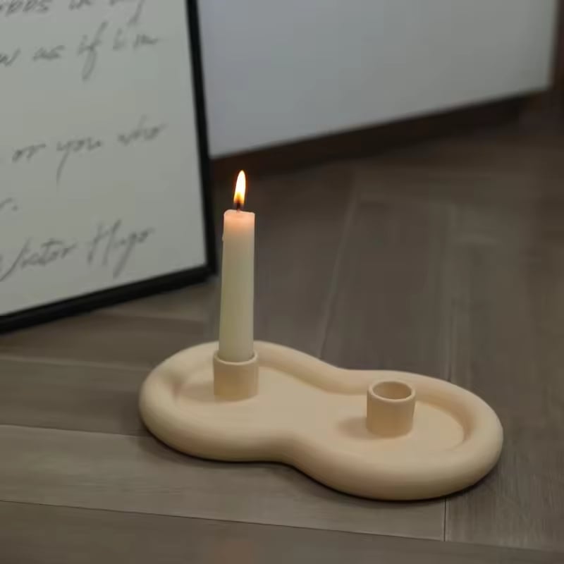 Modern Decorative Ceramics Candle Stand Base Holder Home Decor for Dinner Birthday Wedding Christmas