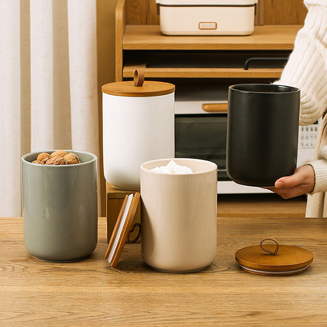 Ceramic Jars Household sealed Jars Tea Jars Large Jars  Kitchen Grain Storage Jars  Storage Jars Coffee Jars