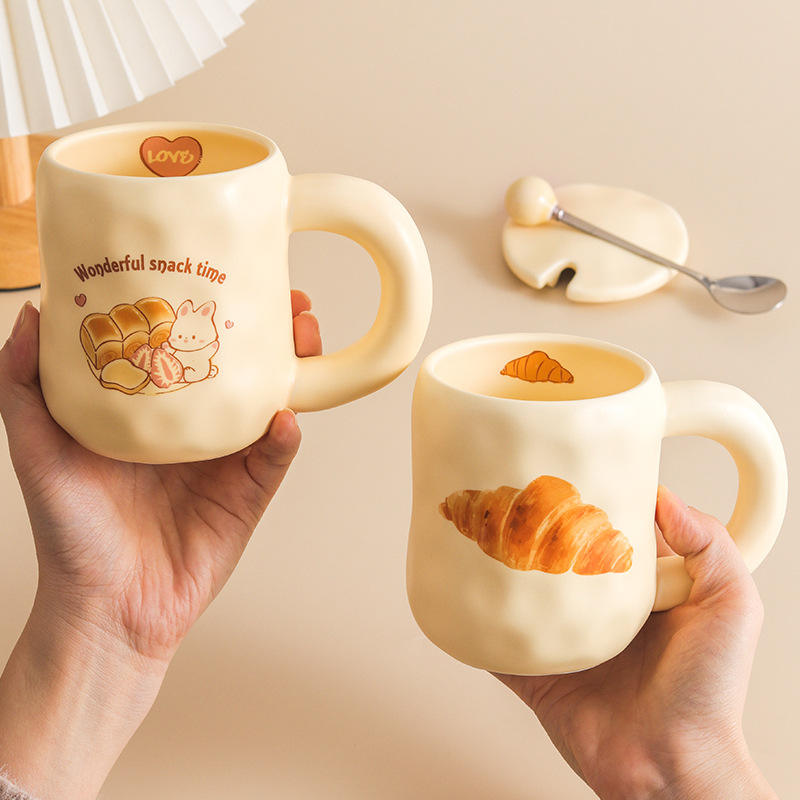 Mug Cup Ceramic Office Milk Cute Mugs Ceramic Coffee Coffee Cup Creative Cup Ceramic Mug with Lid
