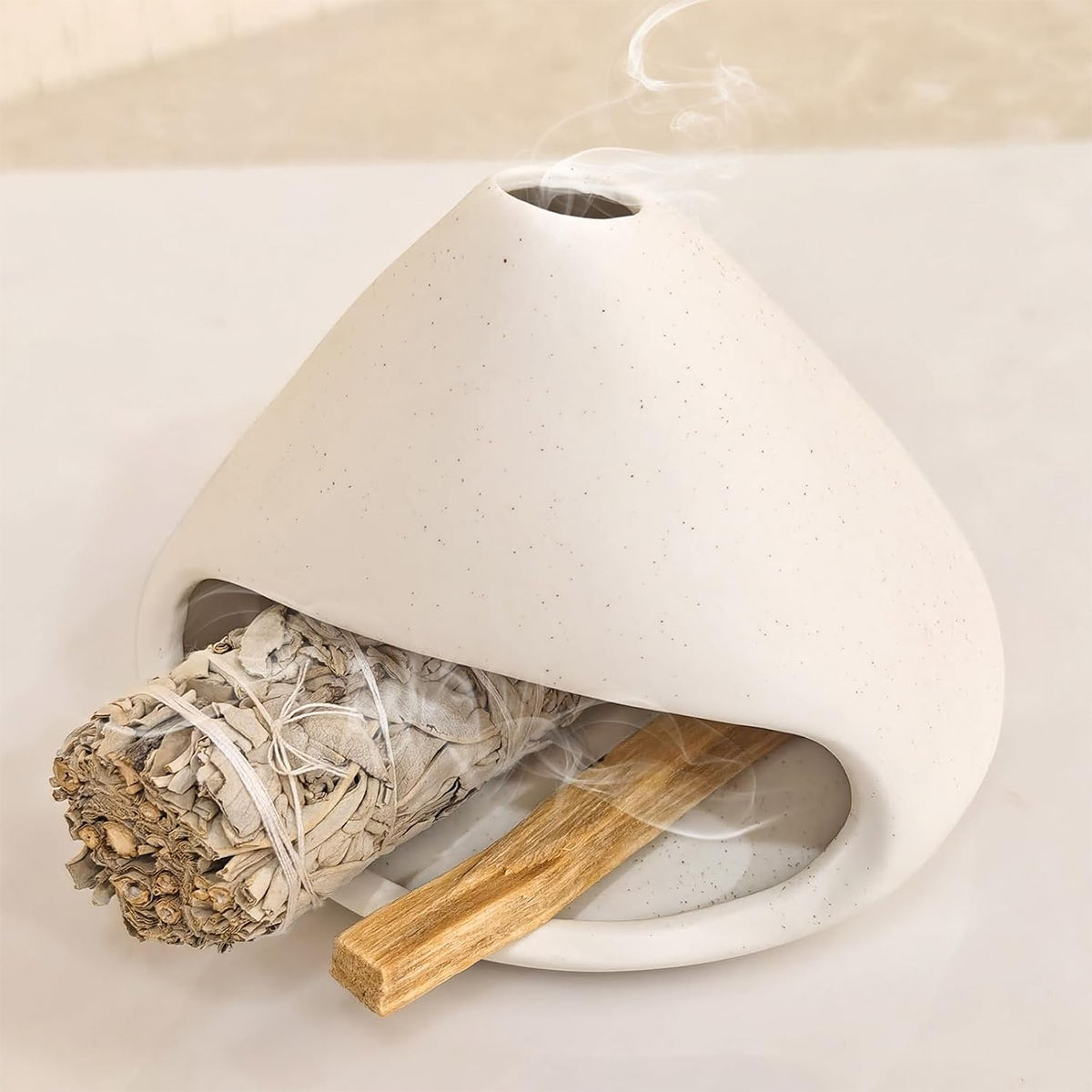 Ceramic Incense Bowl 2024 New Sage Ceramic Palo Santo Burner Wood Holder Customized for Incense