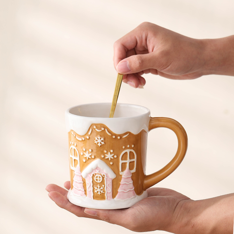 Christmas Shap Ceramic Mug Christmas Day Gift Milk Mug Coffee Mugs