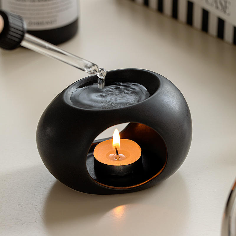 Porcelain Aroma Fragrance Oil Burner Essential Oil Furnace Egg Shape Candle Holder Ceramic Crafts Aromatherapy Diffuser