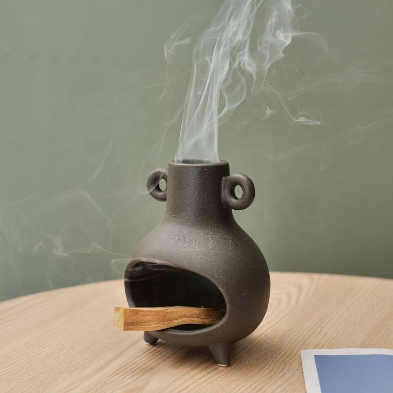Incense Holder for Palo Santo Sticks Sage Bundles Cone Incense Handcrafted Ceramic Incense Burner Holder