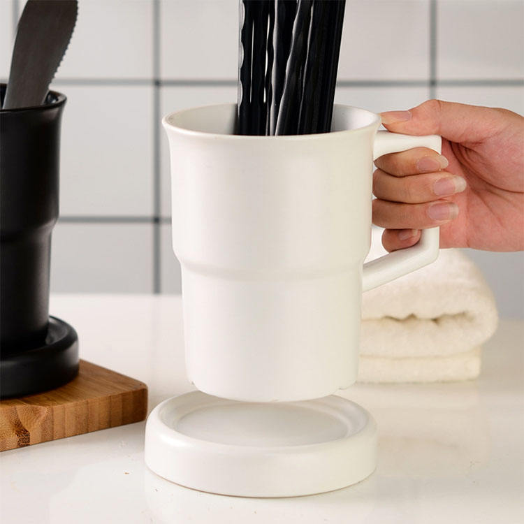 Kitchen Creative Storage Chopstick Rest Draining Chopstick Cage Chopsticks Cutlery Holder Ceramic Utensil Holder