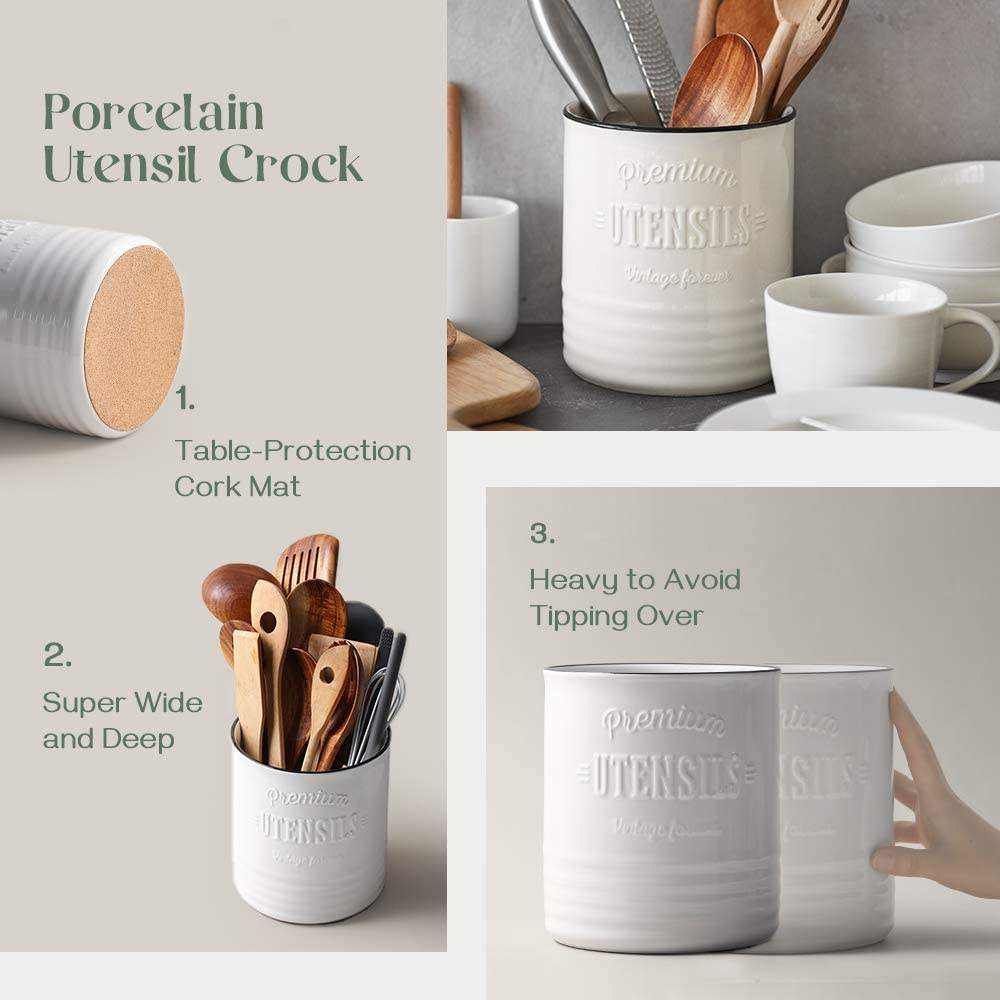 Hot Selling House Kitchen Ceramic White Embossed Chopstick Spoon Cutlery Utensil Holder for Restaurant
