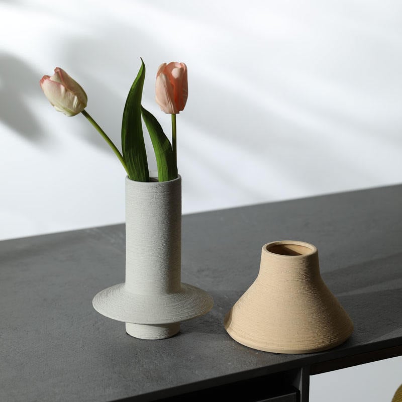 Modern Brushed Colorful Ceramic Vase Simple Home Decorations Living Room TV Cabinet Pieces Vase Ornaments