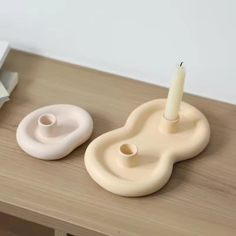 Modern Decorative Ceramics Candle Stand Base Holder Home Decor for Dinner Birthday Wedding Christmas