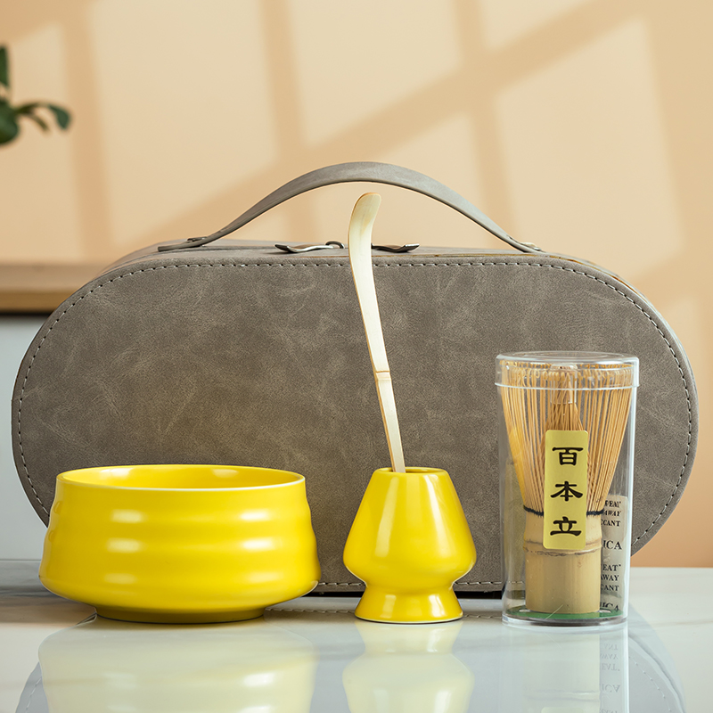Japanese Ceramic Matcha Bowl Beat Matcha Song Dynasty Tea Ordering Tools Ceramic Tea Bowl Tea Cup Stirrer Matcha Brush Set