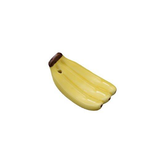 Creative Banana-Shaped Ceramic Indoor Aromatherapy Diffuser Thread Fragrance Plug Niche with Incense Holder Stand