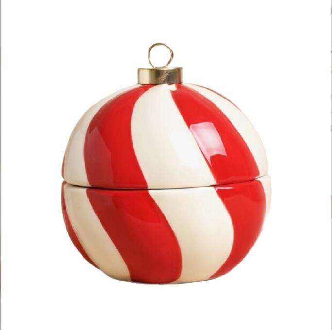 Christmas Ornament Ceramic Candle Vessels Container Pot Bowl Cup Canister Candle Jars for Home Decoration